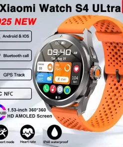 S4 Ultra For Xiaomi Smart Bracelet Men Watch AMOLED HD Screen Bluetooth Call GPS Trajectory NFC Heart Rate Compass SmartWatches