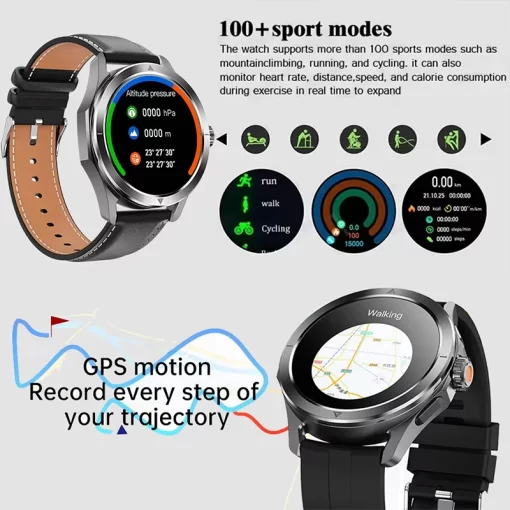 S4 Ultra For Xiaomi Smart Bracelet Men Watch AMOLED HD Screen Bluetooth Call GPS Trajectory NFC Heart Rate Compass SmartWatches - Image 4