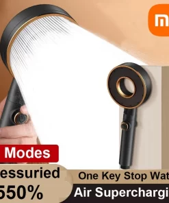 Xiaomi High Pressure Shower Head With Stop Button 3 Modes Adjustable Water Saving Spray Nozzle One Key Stop Bathroom Accessories
