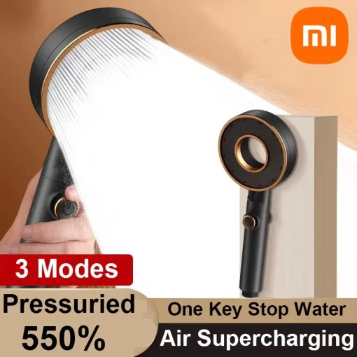 Xiaomi High Pressure Shower Head With Stop Button 3 Modes Adjustable Water Saving Spray Nozzle One Key Stop Bathroom Accessories