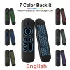 Air Mouse Remote Control Wireless Backlit Mini Keyboard Dual Mode BT5.2 7 Color Backlight For Android Smart TV Box PC