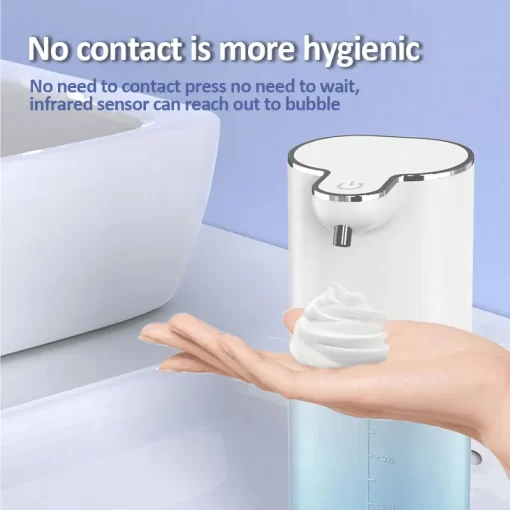 Automatic Foam Soap Dispensers 400ml 4-Gears Bathroom Smart Washing Hand Machine USB Rechargeable Touchless Hand Sanitizers - Image 2