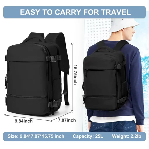 Ryanair 40x20x25 Travel Backpack for Women Men Carry On Hand Luggage - Image 4
