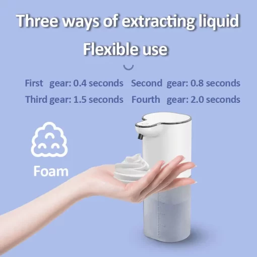 Automatic Foam Soap Dispensers 400ml 4-Gears Bathroom Smart Washing Hand Machine USB Rechargeable Touchless Hand Sanitizers - Image 6