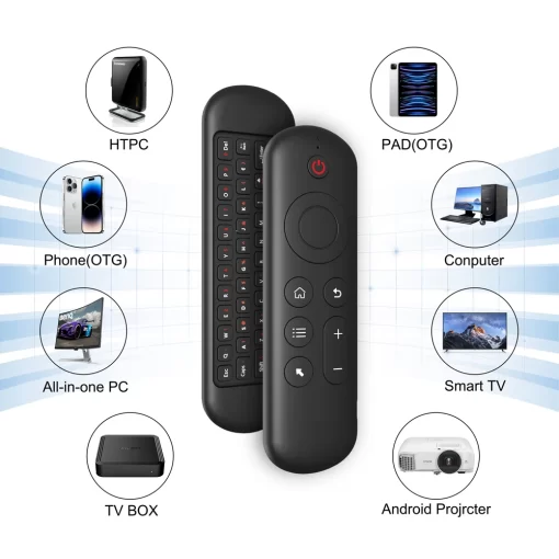 Air Mouse Remote Control Wireless Backlit Mini Keyboard Dual Mode BT5.2 7 Color Backlight For Android Smart TV Box PC - Image 3