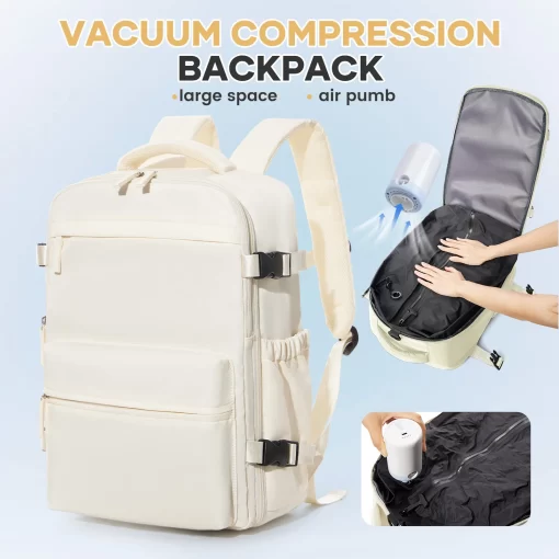 Ryanair Backpack Travel Cabin Airplane 40x20x25, Air Vacuum compression Backpack