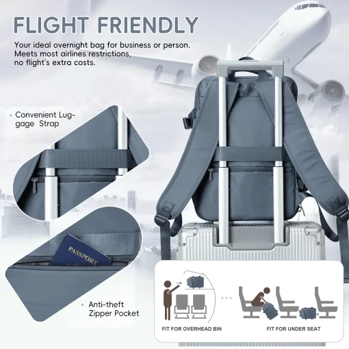 Men Laptop Backpack Wizzair Carry On Cabin Bag Ryanair 40x20x25 - Image 5