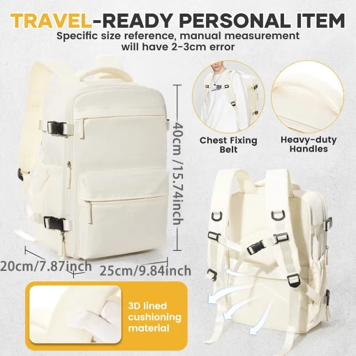 Ryanair Backpack Travel Cabin Airplane 40x20x25, Air Vacuum compression Backpack - Image 2