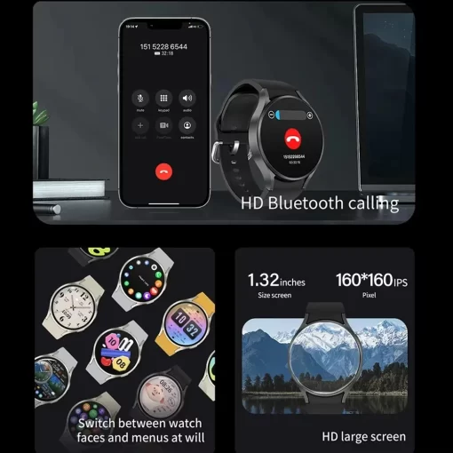 KESHUYOU 2025 New Watch 6 Smart Watch Bluetooth Call Health Monitoring Alarm Clock Fashion Sports Watch - Image 3