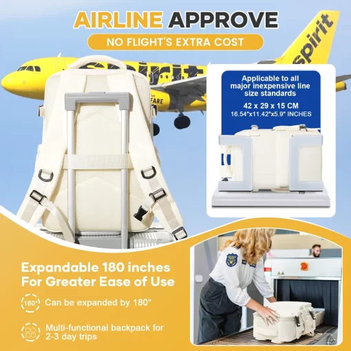 Ryanair Backpack Travel Cabin Airplane 40x20x25, Air Vacuum compression Backpack - Image 5
