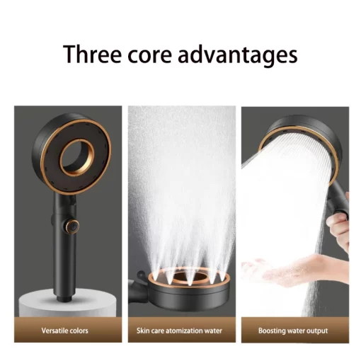 Xiaomi High Pressure Shower Head With Stop Button 3 Modes Adjustable Water Saving Spray Nozzle One Key Stop Bathroom Accessories - Image 3