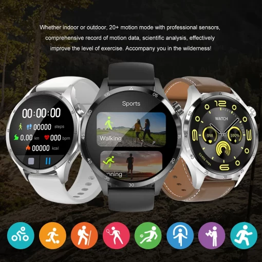 New GT5 PRO GPS sports Smart Watch AMOLED HD Screen Fitness Tracker Bluetooth Call Heart Rate Monitoring Smartwatch For Huawei - Image 5