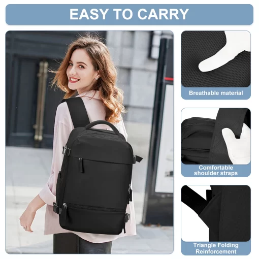Ryanair 40x20x25 Travel Backpack for Women Men Carry On Hand Luggage - Image 6